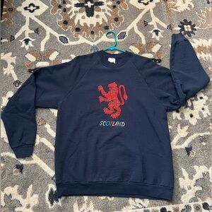 Vintage - Scotland Sweatshirt - Tartan Pattern - Lion Rampant